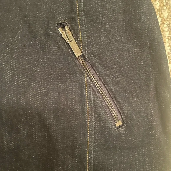 New With Tags | Ralph Lauren Indigo Blue Denim Knee Length Pencil Skirt | Size 6 - Picture 4 of 11